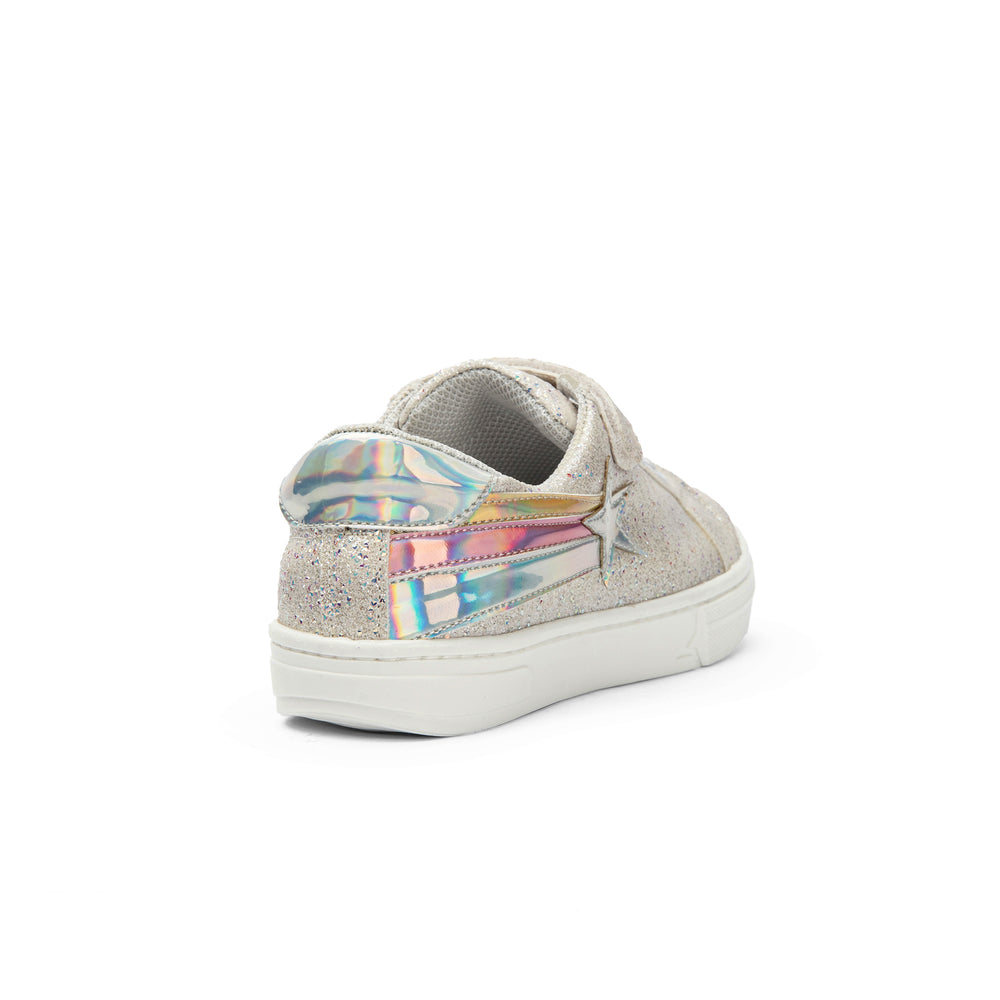 Shinny Silver Sneakers For Girls
