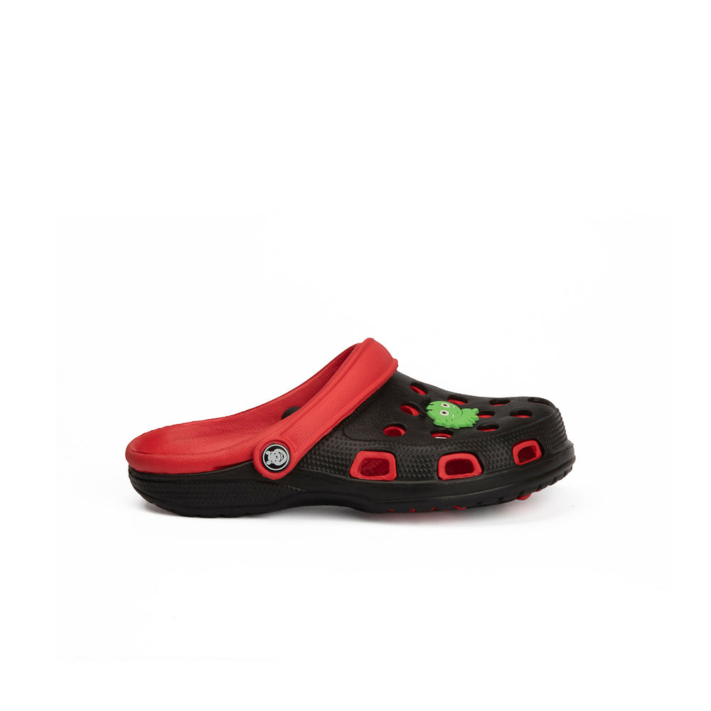 Aqualite Kids Black , Red Clogs