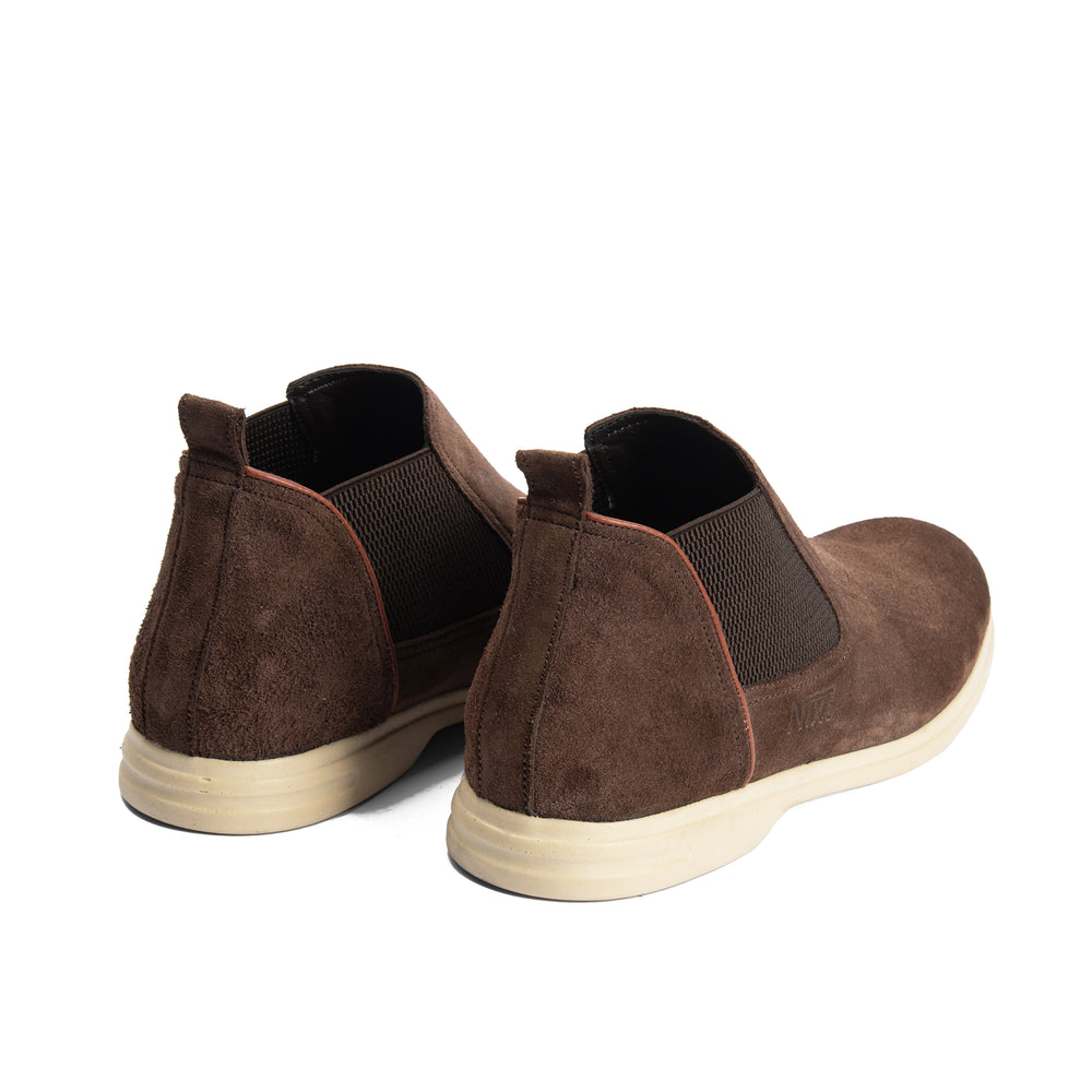 Brown Natural Suede Chelsea Boots