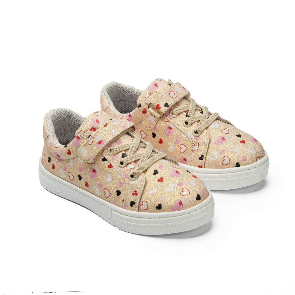 Printing Beige Sneakers For Girls