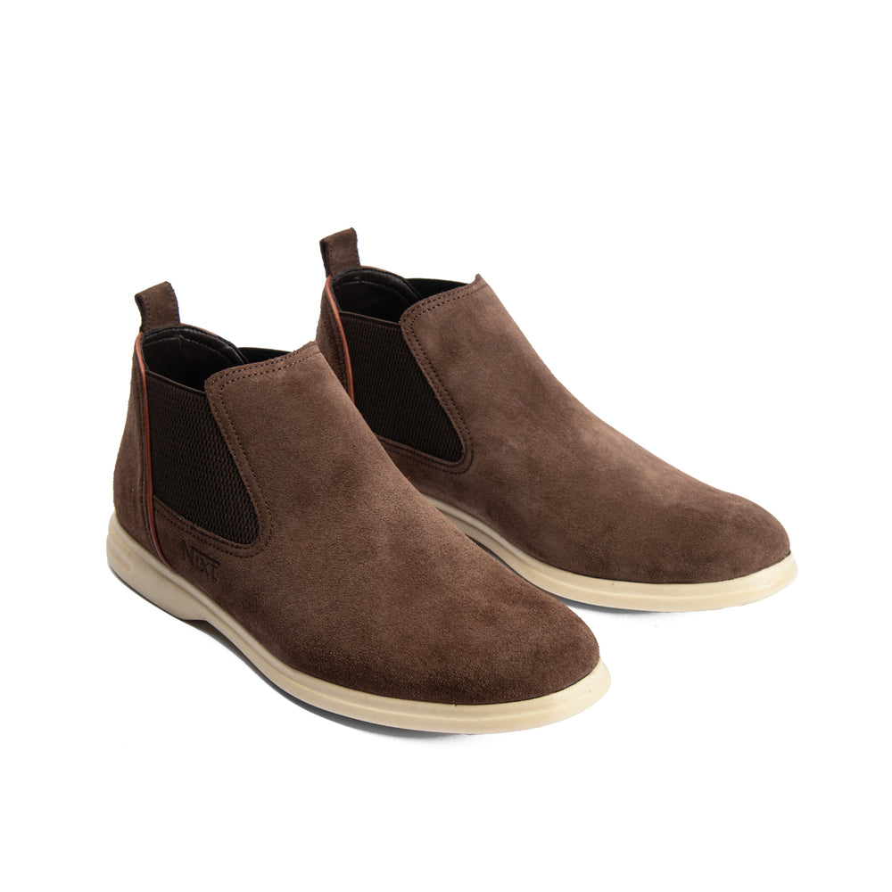 Brown Natural Suede Chelsea Boots