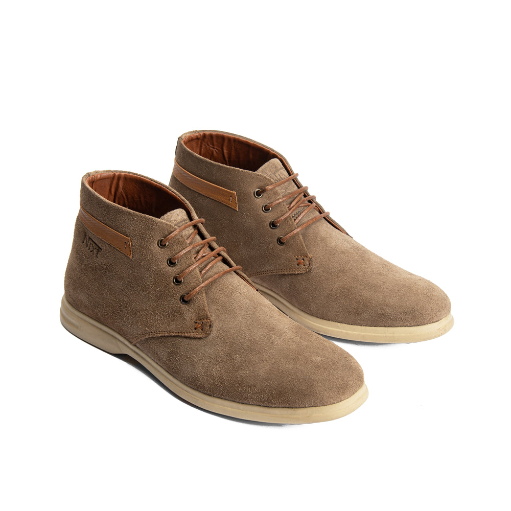Beige Natural Suede Chukka Boots