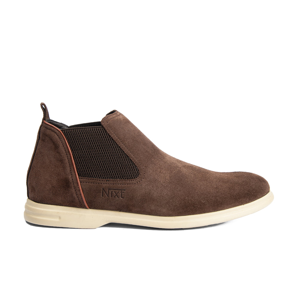 Brown Natural Suede Chelsea Boots