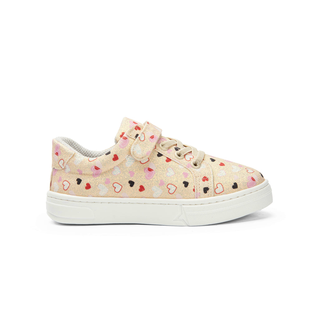 Printing Beige Sneakers For Girls