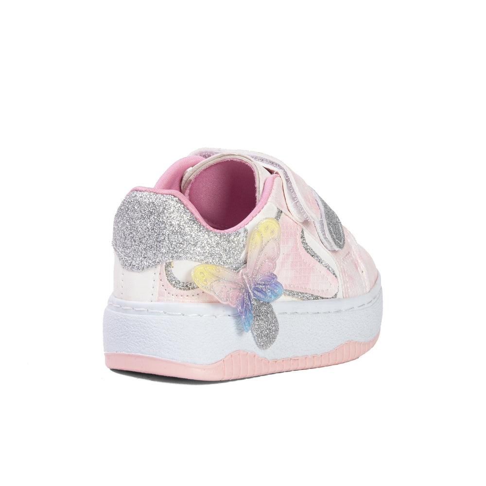 White X pink Sneakers For Girls