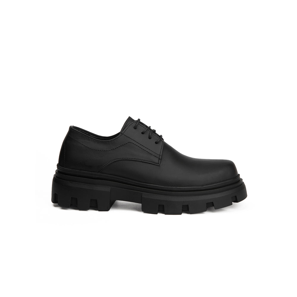 Chunky Derby Black Shoes