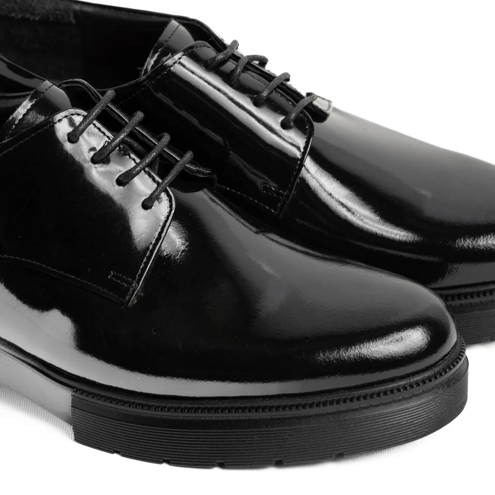 Genuine Leather Shinny Black