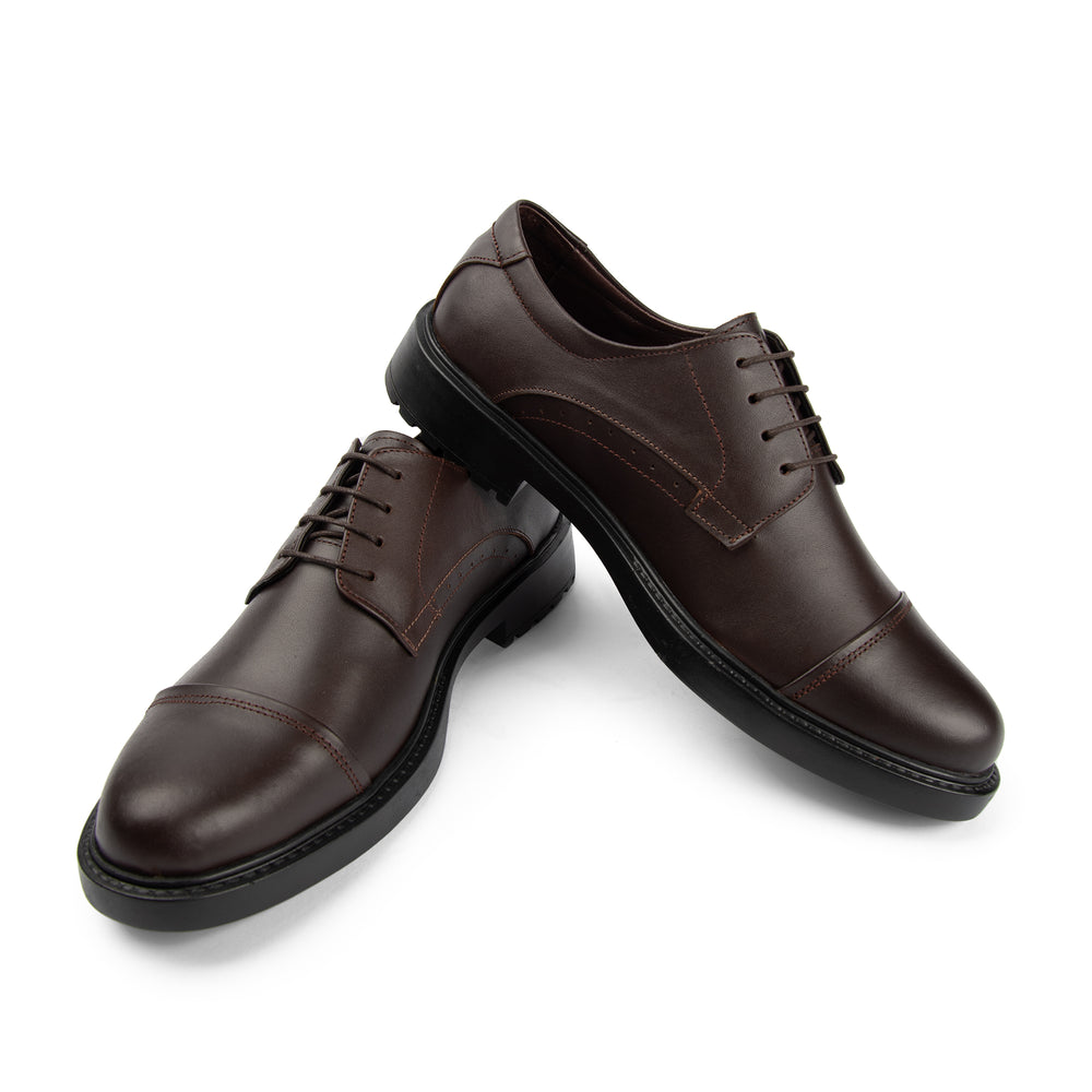 Brown Derby Leather Shoes