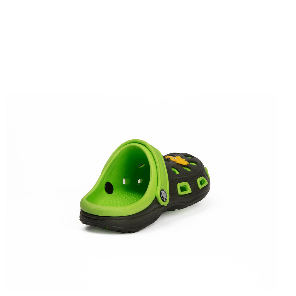 Aqualite Kids Black , Green Clogs